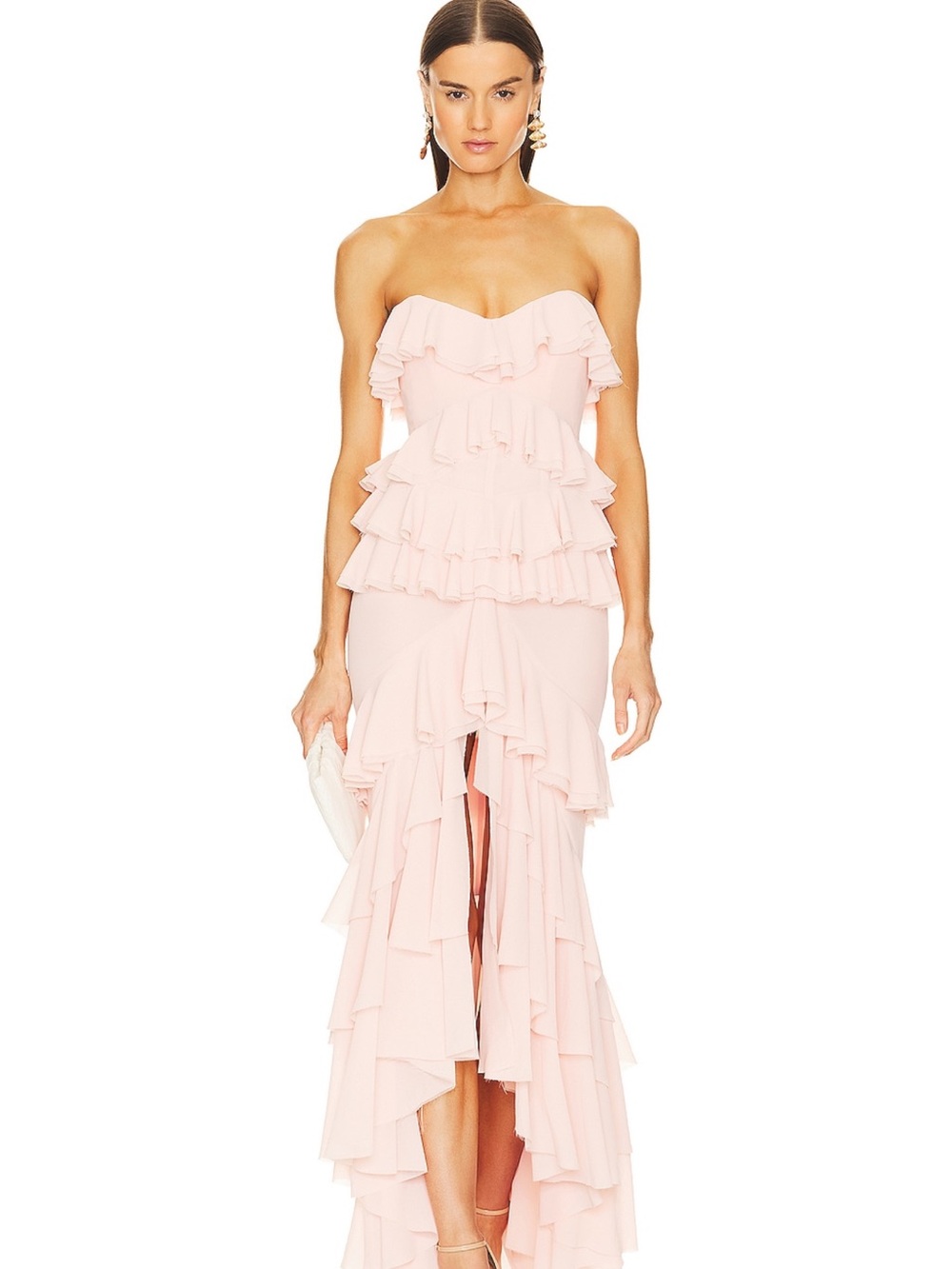 REVOLVE Michael Costello Oleksandra Gown in Blush